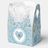 Ballotins Hibiscus & dentelle TURQUOISE (Ouvert)