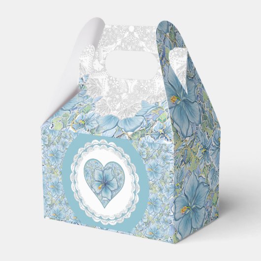 Ballotins Hibiscus & dentelle TURQUOISE (Verso)