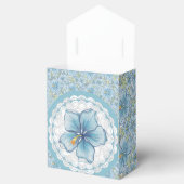 Ballotins Hibiscus & dentelle TURQUOISE (Ouvert)