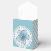 Ballotins Hibiscus & dentelle TURQUOISE (Ouvert)