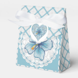 Ballotins Hibiscus & dentelle TURQUOISE