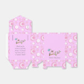 Ballotins Hibou bébé rose | Thème de douche (Déplié)