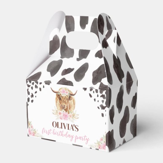 Ballotins Highland Cow Ballotin de fête d'anniversaire (Verso)