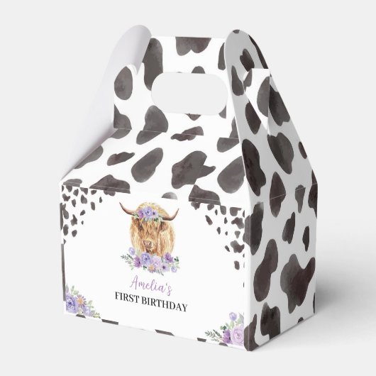 Ballotins Highland Cow Ballotin de fête d'anniversaire (Verso)
