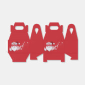 Ballotins Hip Santa Claus Papercut sur Red Christmas (Déplié)