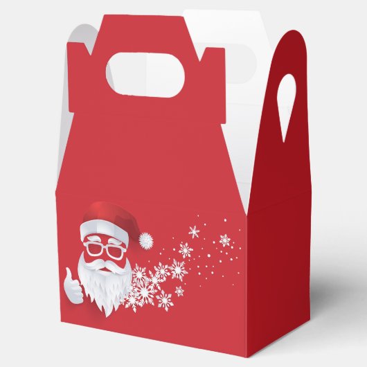 Ballotins Hip Santa Claus Papercut sur Red Christmas (Ouvert)