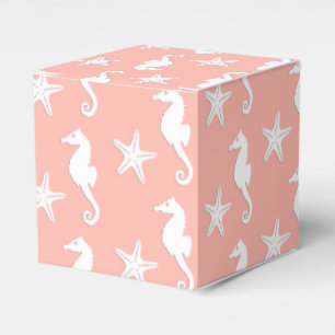 Ballotins Hippocampe et étoiles de mer - Corail clair rose