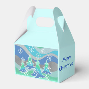 Ballotins Hiver Arbres en faveur Joyeux boîte de Noël