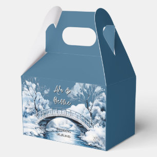 Ballotins Hiver Country Water Stream Bridge Mariage Custom