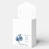 Ballotins Hiver Dusty Blue Peony Mariage Favor Box (Ouvert)