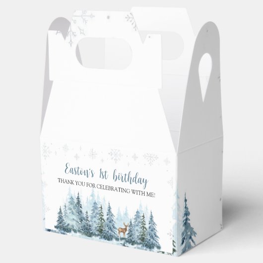 Ballotins Hiver Onederland Cerf Ballotin de fête d'anniversa (Ouvert)