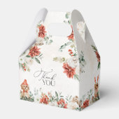 Ballotins Hiver Rouge verdure Pinecone Mariage Favor Box (Arrière)