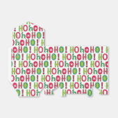 Ballotins Ho Ho Ho Christmas Fun Modern Rouge Vert Motif (Déplié)