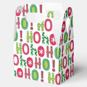 Ballotins Ho Ho Ho Christmas Fun Modern Rouge Vert Motif (Ouvert)