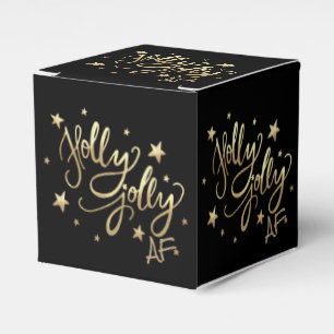 Ballotins Holly Jolly AF Shiny Gold Faux Foil Script