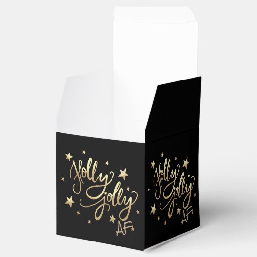 Ballotins Holly Jolly AF | Shiny Gold Faux Foil Script (Ouvert)