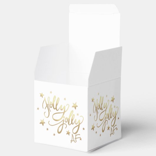 Ballotins Holly Jolly AF | Shiny Gold Faux Foil Script (Ouvert)