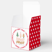 Ballotins holly jolly vibes, christmas rétro red script dots (Ouvert)