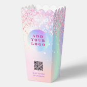 Ballotins Holographe rose confetti QR code logo de l'entrepr (Verso)