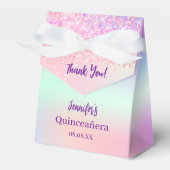 Ballotins Holographe rose violet Quinceañera (Verso)