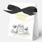 Ballotins Honey Jar & Bees Hand-drawn White Bridal Shower (Recto)