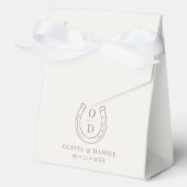 Ballotins Horseshoe Western Country Brown Monogram Wedding (Recto)