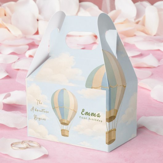 Ballotins Hot Air Balloon First Birthday Favor Boxes (Mariage)