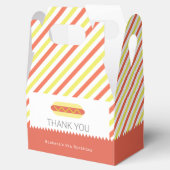 Ballotins HOT DOG! Anniversaire moderne rouge et jaune (Ouvert)