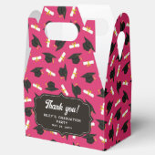 Ballotins Hot Pink Cap Diplomas Pattern Graduation Thank You (Ouvert)
