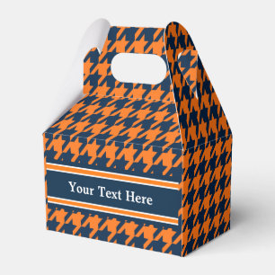 Ballotins Houndstooth bleu orange/marine