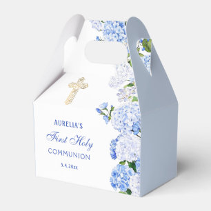 Ballotins Hydrangea Bleue Gable de Première Communion