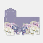 Ballotins Hydrangeas à l'aquarelle violette et blanche sur l (Déplié)