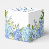 Ballotins Hydrangeas Bleus  Feuillage  Cadeau Floral Mariage (Arrière)