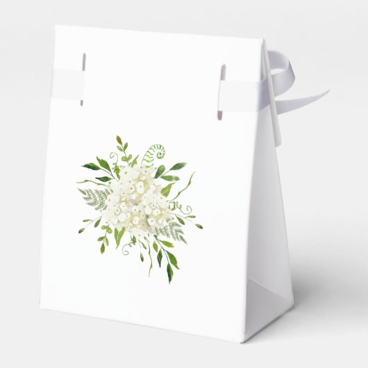 Ballotins Hydrangées blanches Merci Mariage Floral (Arrière)