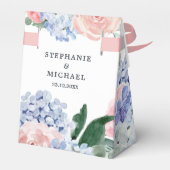 Ballotins Hydrangées bleu pâle rose pastel mariage (Arrière)