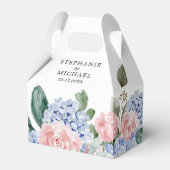 Ballotins Hydrangées bleu pâle rose pastel mariage (Arrière)