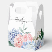 Ballotins Hydrangées bleu pâle rose pastel mariage (Ouvert)