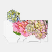 Ballotins Hydrangées florales rose pâle bleu jaune vert (Déplié)