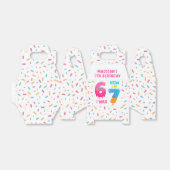 Ballotins Ice Cream Six Seven 67 Birthday Favor Box (Déplié)