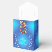 Ballotins Icy Blue White Stars Pine Cône Red Berries Cadeau (Ouvert)