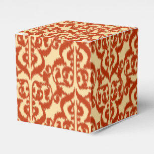Ballotins Ikat damas mauresque - orange mandarine