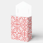Ballotins Ikat damask pattern - Coral rose et blanc (Ouvert)