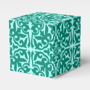 Ballotins Ikat damask pattern - Turquoise et Aqua