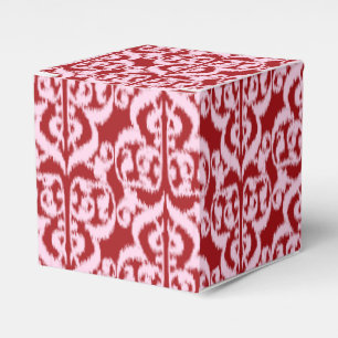 Ballotins Ikat Moorish Damask - rouge foncé et rose