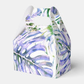 Ballotins Île Purple Lilac Tropical Palm Feuille Mariage (Arrière)