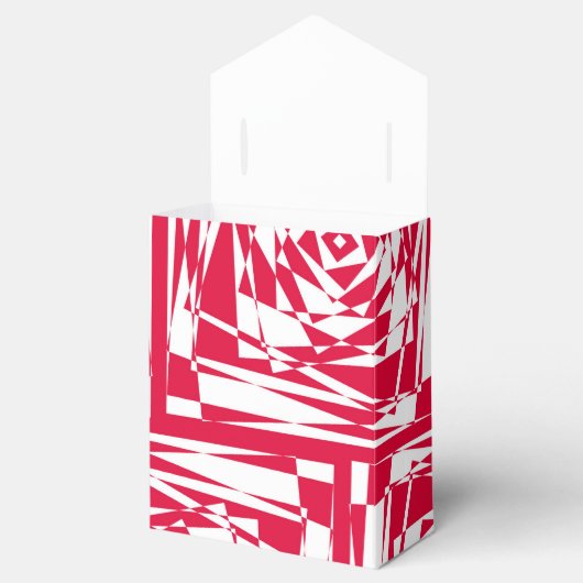 Ballotins Illusion abstraite rouge blanc (Ouvert)