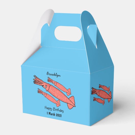 Ballotins Illustration de calamar rose (Verso)