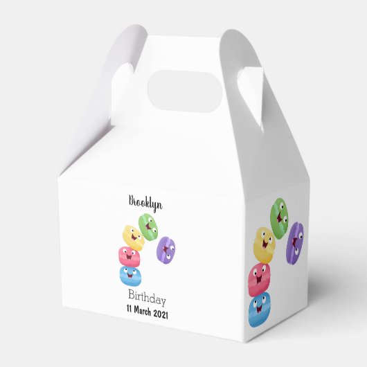 Ballotins Illustration de caricature de macarons marrant mig (Verso)