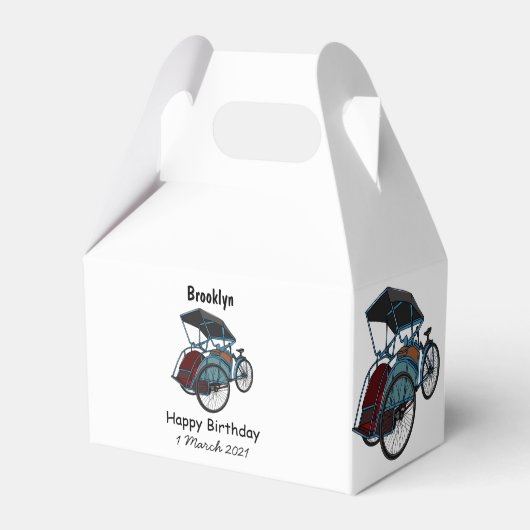 Ballotins Illustration de cyclo-pousse (Verso)