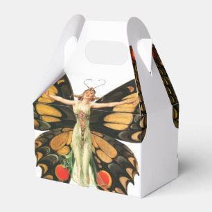 Ballotins Illustration de femme volant papillon flapper